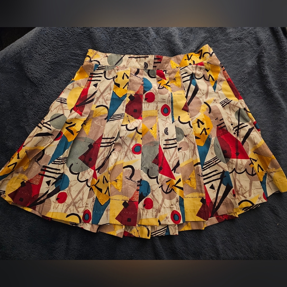 Prince Multicolor Abstract A-Line Skirt